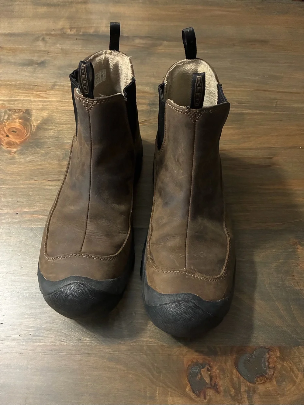 Keen Brown Slip-On Chelsea Work Boots